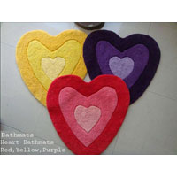 Yellow Heart Bath Mat