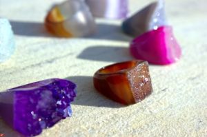 Agate Druzy Rings