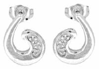Silver Diamond Earrings - (ES1091)