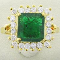 Diamond Emerald Gold Rings - 05