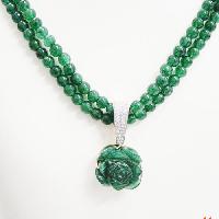 Diamond Emerald Gold Necklace Dgn-03