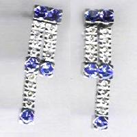 Tanzanite Gold Earrings-dge-016