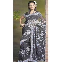 Manya 1114 Black Georgette Saree