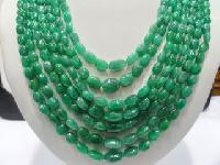 Oval Shaped Emerald Necklace