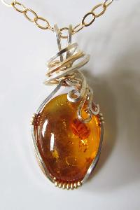 amber pendant