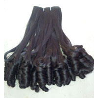 Curly Machine Weft Hair Extensions