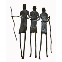 3 Dancing Tribal Iron Handicraft