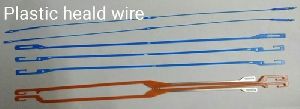 Plastic heald wire for water jet loom