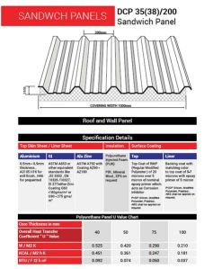 Hi-Rib Insulated Sandwich Panel (DCP 35/200)