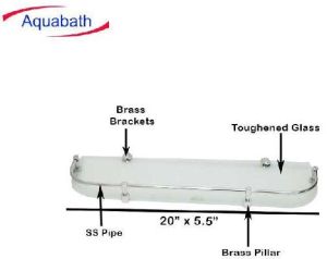 20 X 5.5 Round Frosted Shelf, For Bathroom, Kitchen, Drawing Room, Living Room
