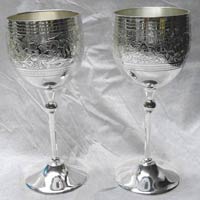 Silver Plated Brass Goblets