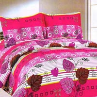 Fablinen Comtemporary Double Bedsheet with 2 Pillow Covers