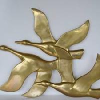 brass bird sculpture