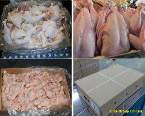 Grade A Whole Frozen Chicken, Leg Quarters & Parts.