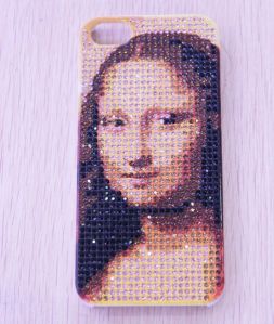Mona Lisa Diamond Pattern Phone Case, Brand Name : bhc-shopping