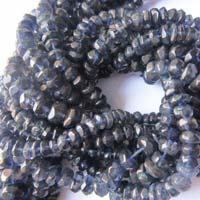 Iolite Faceted Rondell Beads