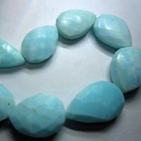 Peru Opal Faceted Almond Beads