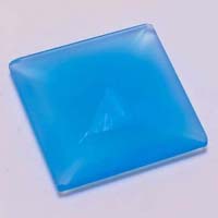 Sky Blue Chalcedony Faceted Square Cut Stone
