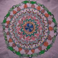 Bed Sheet with Mithila Painting