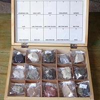 Collection of 15 Sedimentary Rocks, Set of 15 Sedimentary Rocks Collections