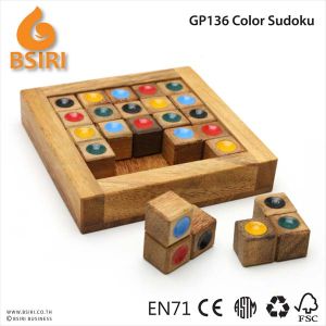 Color Sudoku Wooden Jigsaw Puzzles Game Brain Teaser
