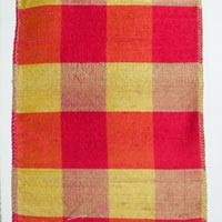 Red Gold Plaid Fabric