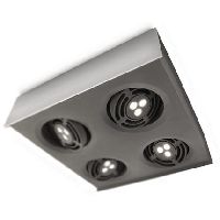 PHILIPS Spot light 4 Spots Radar aluminium LED