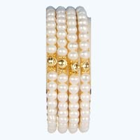 Dd Pearls Mumbai Round Freshwater White Color Pearls Bangles