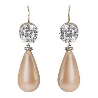 The Faux Magnificent Empress Eugenie Pearl Earrings