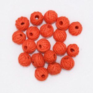 Orange Cotton Thread Beads