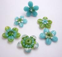 flower glass beads