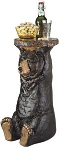 BLACK FOREST BEAR PEDESTAL TABLE