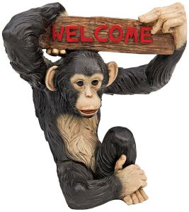 MONKEY BUSINESS JUNGLE WELCOME SIGN