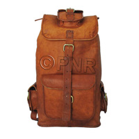 Leather School Backpack