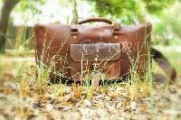 Leather Square Duffel Bag