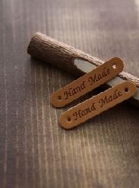 embossed leather labels