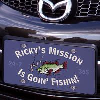 Personalized Fishing License Plate