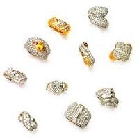 Diamond Studded Gold Rings