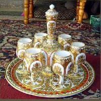 Marble  Glass Set