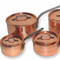 Copper Sauce Pan Set