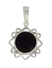 Designer Black Spinel Gemstone 925 Sterling Silver Pendant
