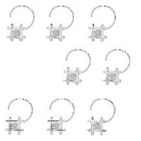 Hash Looking Multi CZ Gemstone 925 Sterling Silver Pack Of 8 Nose Pin