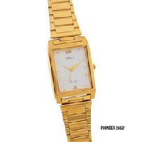 Mens Golden Chain Square Dial Watch