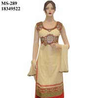 Exclusive Bollywood Fancy Gold Straight Suit