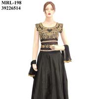 Exclusive Designer Bollywood Silk Black Long Anarkali Suit