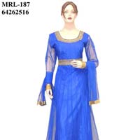 Exclusive Fancy Designer Blue Long Length Anarkali Suit