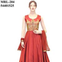 Exclusive Indian Bollywood Silk Maroon Long Floor Length Anarkali Suit
