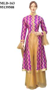 Indian Bollywood Ethnic Bollywood Long Choli With Palazzo Indowestern