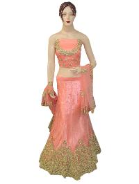 Latest Designer Bollywood Light Pink Bridal Lehenga Choli