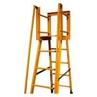 Self Supporting Platform Type Ladder with Handrail